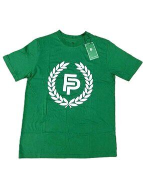 Flint Park Green Logo T-Shirt Mens Size S Organic Cotton Comfortable Fit Small N